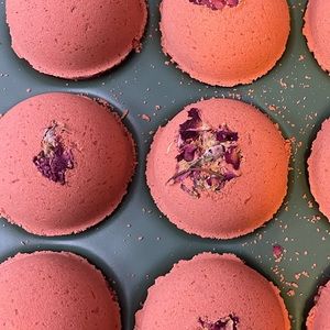Rose Clay Bath Bombs: 2 pack